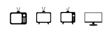 TV Vector Icons Set. Television Icon