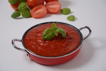 Italian tomato sauce with basil, onion and garlic