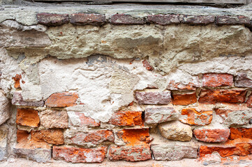 Wall Mural - Old wall background. Old european  city