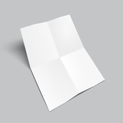 Canvas Print - Blank Four Fold Brochure Template For Presentation