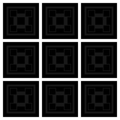 Poster - Black tile. Vector black tile pattern.