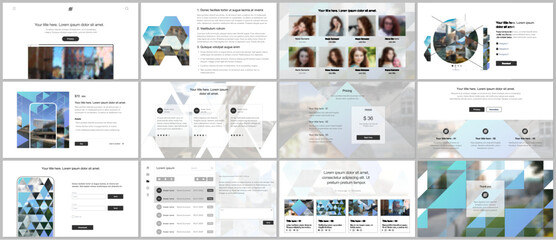 vector templates for website design, presentations, portfolio. templates with triangles, triangular 