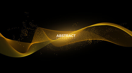 Poster - Modern Abstract geometric Background, darker color gold color, glitter shiny. Poster, presentation, Wallpaper. Vector Illustration