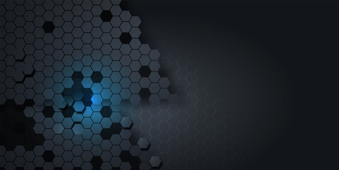 Poster - hexagonal abstract technology background. Vector Illustration