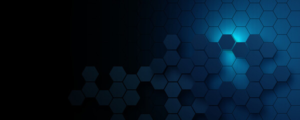 hexagonal abstract technology background. Vector Illustration