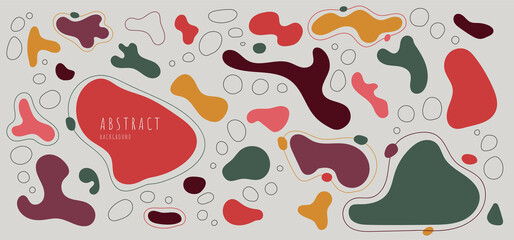 Wall Mural - abstract organic shape design of freestyle pattern artwork with round lines decorative template. spa