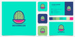Colorful watermelon logo with icon, color palette, and business card