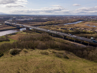 Wall Mural - The A19 fly over at Stockton on Tees over the River Tees