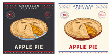 Apple Pie Vintage Retro Illustration