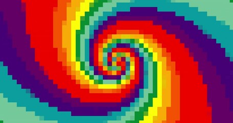 Poster - colorful spectrum background, rainbow abstract. pixel art 8 bit. retro animation loop