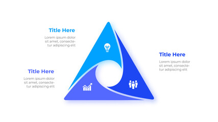 Triangle infographics number options template. Vector illustration. Can be used for workflow layout, diagram, business step options, banner and web design