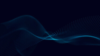 Poster - Abstract 3d technology and science neon visualization. Blockchain and cryptocurrency. Digital wallpaper. Business concept. Big data and artificial intelligence. Rendering computer virtual reality