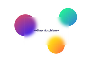 Poster - Abstract background. Transparent frame in glass morphism style