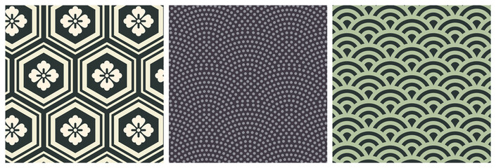 Poster - Asian same komon seamless pattern. Abstract decoration