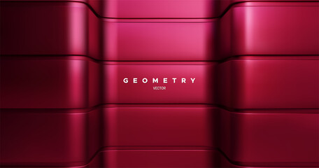 Poster - Red metallic architectural background