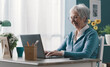 © StockPhotoPro - Senior lady using a laptop at home