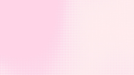 Dot pink white pattern gradient texture background. Abstract pop art halftone and retro style.