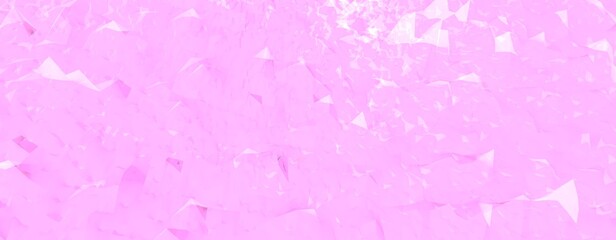 Poster - White-pink abstract low poly background with triangles. Rendering an image.