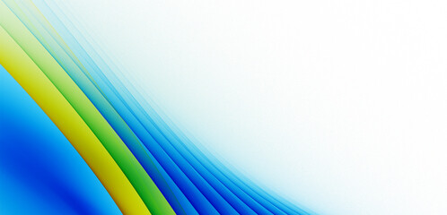 Poster - abstract blue green yellow waves lines background texture