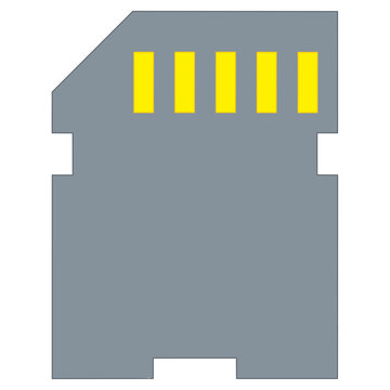 gray memory card icon design white background 