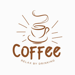 Wall Mural - vintage coffee logo, icon and template