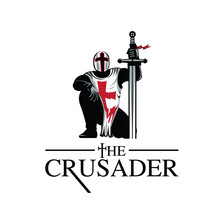 Crusader Knight Vector Illustration Symbol