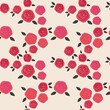 Vector seamless pattern with rose flowers