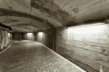 Poster - empty old tunnel interior
