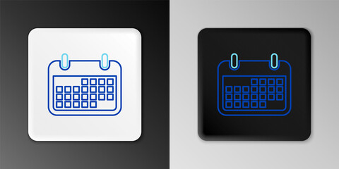 Poster - line calendar icon isolated on grey background. colorful outline concept. vector.