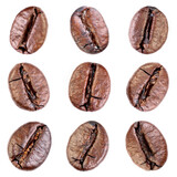 Fototapeta Mapy - Coffee beans isolated on white background
