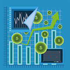 Wall Mural - economic statistics growing