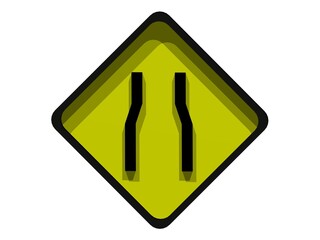 yellow traffic sign