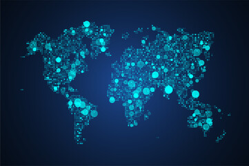 abstract map of the spread virus