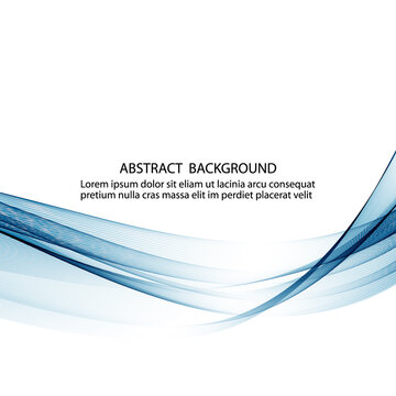 Background with blue wave for website, flyers, brochures, presentations. Design element