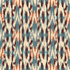 Leinwandbilder - Seamless abstract pattern in doodle style with the image of colorful strokes. 