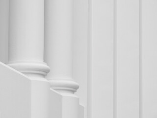 Canvas Print - Architecture of the old white building