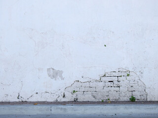 Poster - aged street white wall background