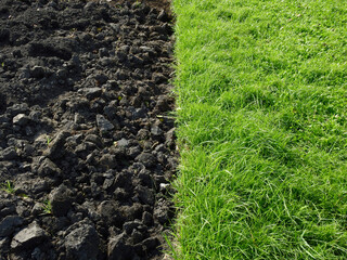 Sticker - Pile of soil on the ground with green grass