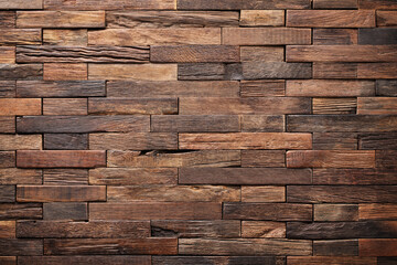 Wall Mural - wall panel from vintage boards background, wood texture