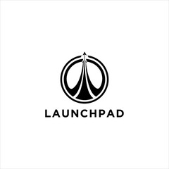 Aufkleber - Launchpad Logo Design and Technology Start up Vector Illustration