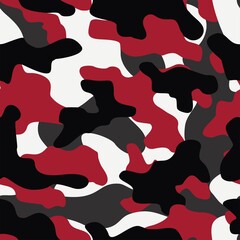 Wall Mural - red army camouflage vector seamless pattern