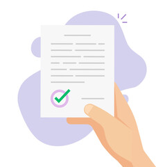 Aufkleber - approved agreement paper document signed with stamp or success deal contract in person man hand vect