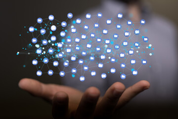 data network 3d digital info
