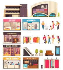 Wall Mural - Shopping Mall Icon Set