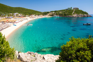 Wall Mural - amazing Jale beach with crystal clear water in Albania