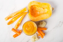 Baby Food In A Jar, Pumpkin And Carrot Puree