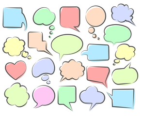 Wall Mural - speech phrase clouds