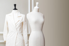Tailor's Textile Mannequin In Clothes Designer Show Room