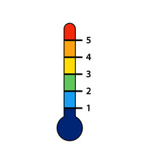 Wall Mural - 1-5 level thermometer chart template. clipart image