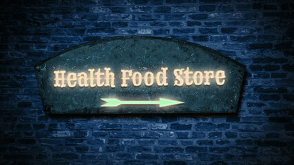 Sticker - Street Sign HEALTH FOOD STORE